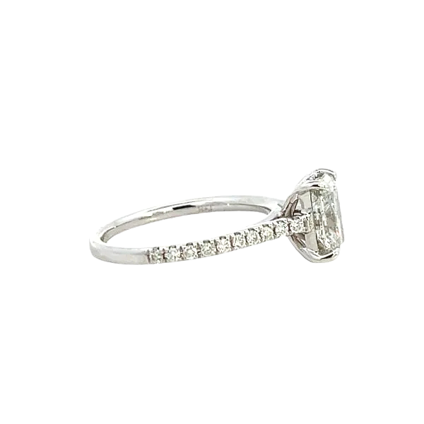 The Nova | 1.55ct Lab-Grown Radiant Diamond Engagement Ring with Hidden Halo in 14K White Gold