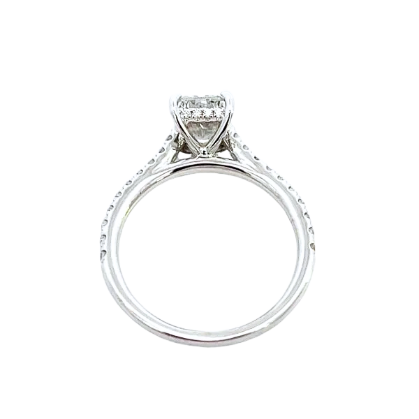 The Nova | 1.55ct Lab-Grown Radiant Diamond Engagement Ring with Hidden Halo in 14K White Gold