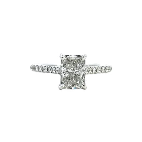The Nova | 1.55ct Lab-Grown Radiant Diamond Engagement Ring with Hidden Halo in 14K White Gold
