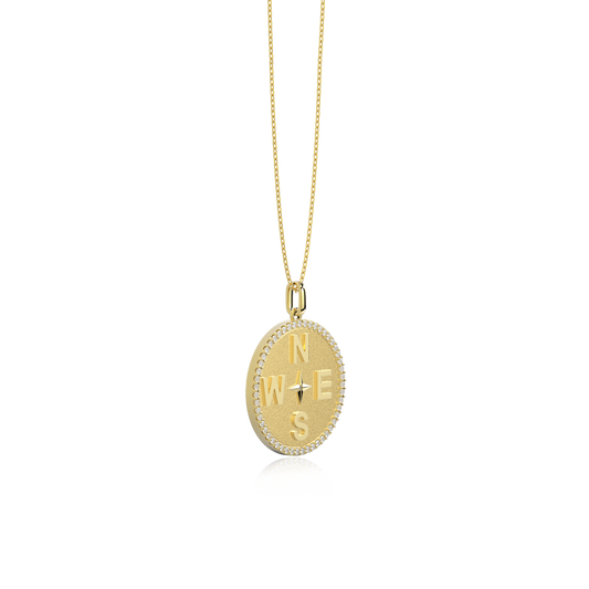 18k Gold Plated Personal Story Medallion Necklace – Lucky Symbol & Engravable