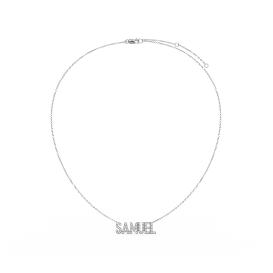 Signature pavé name necklace