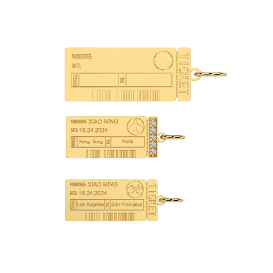 Classic Woman Boarding Ticket Necklace