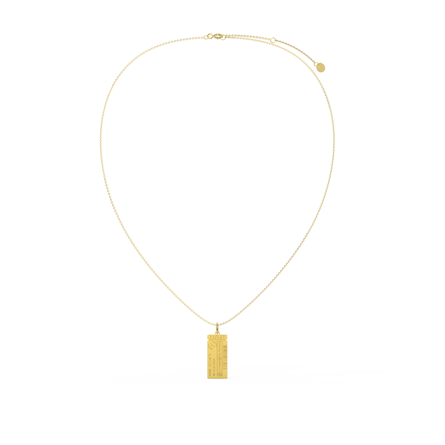 Classic Woman Boarding Ticket Necklace
