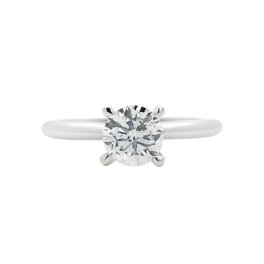 The Mira | 1.00ct Lab-Grown Round Diamond Solitaire Engagement Ring in 14K White Gold