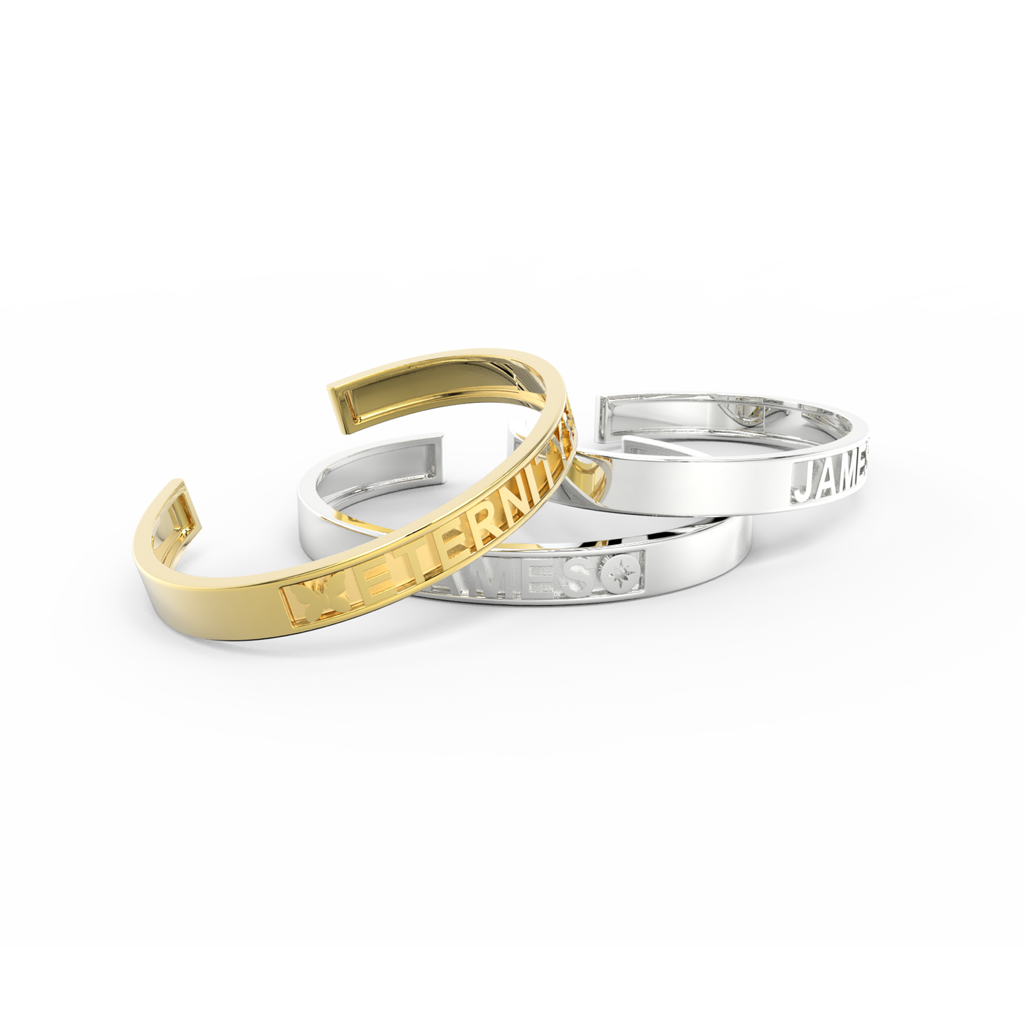 18k Gold Plate CharmMark ModuType Cuff