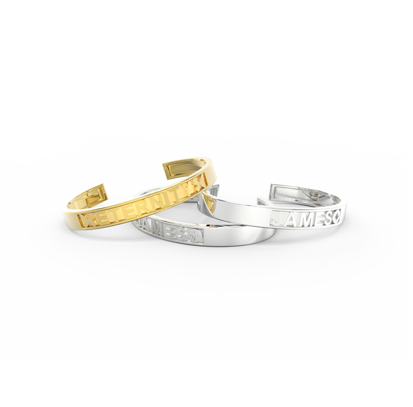 18k Gold Plate CharmMark ModuType Cuff