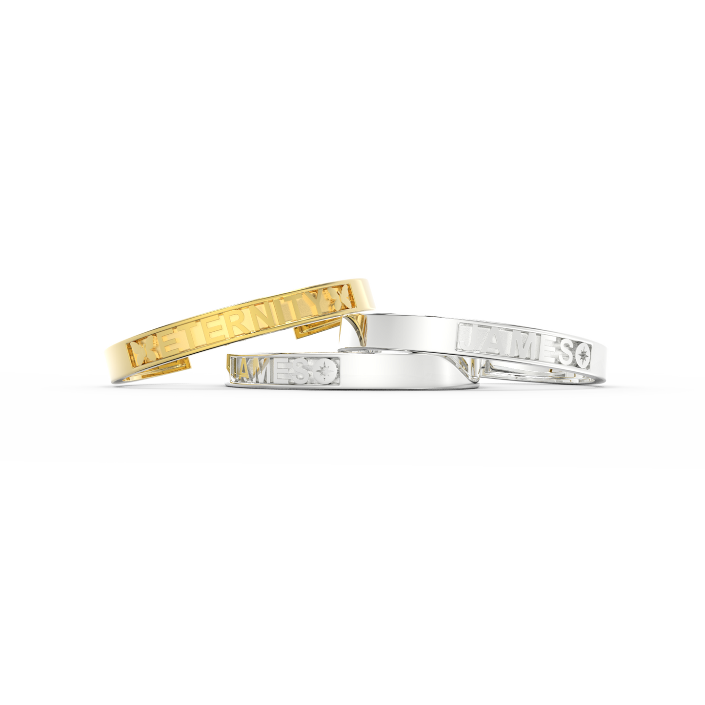 18k Gold Plate CharmMark ModuType Cuff
