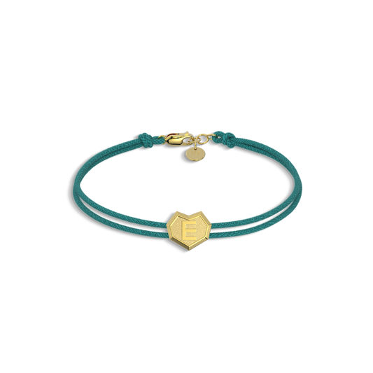 Heart Minitials Facet Bead Bracelet