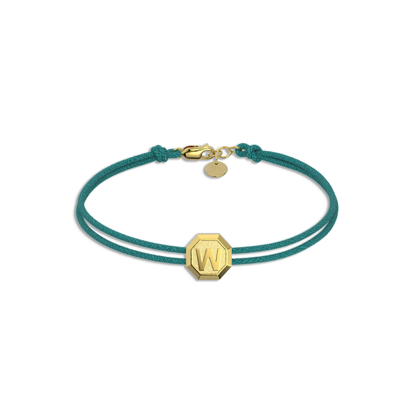 Octagon Facet Minitials Facet Bead Bracelet