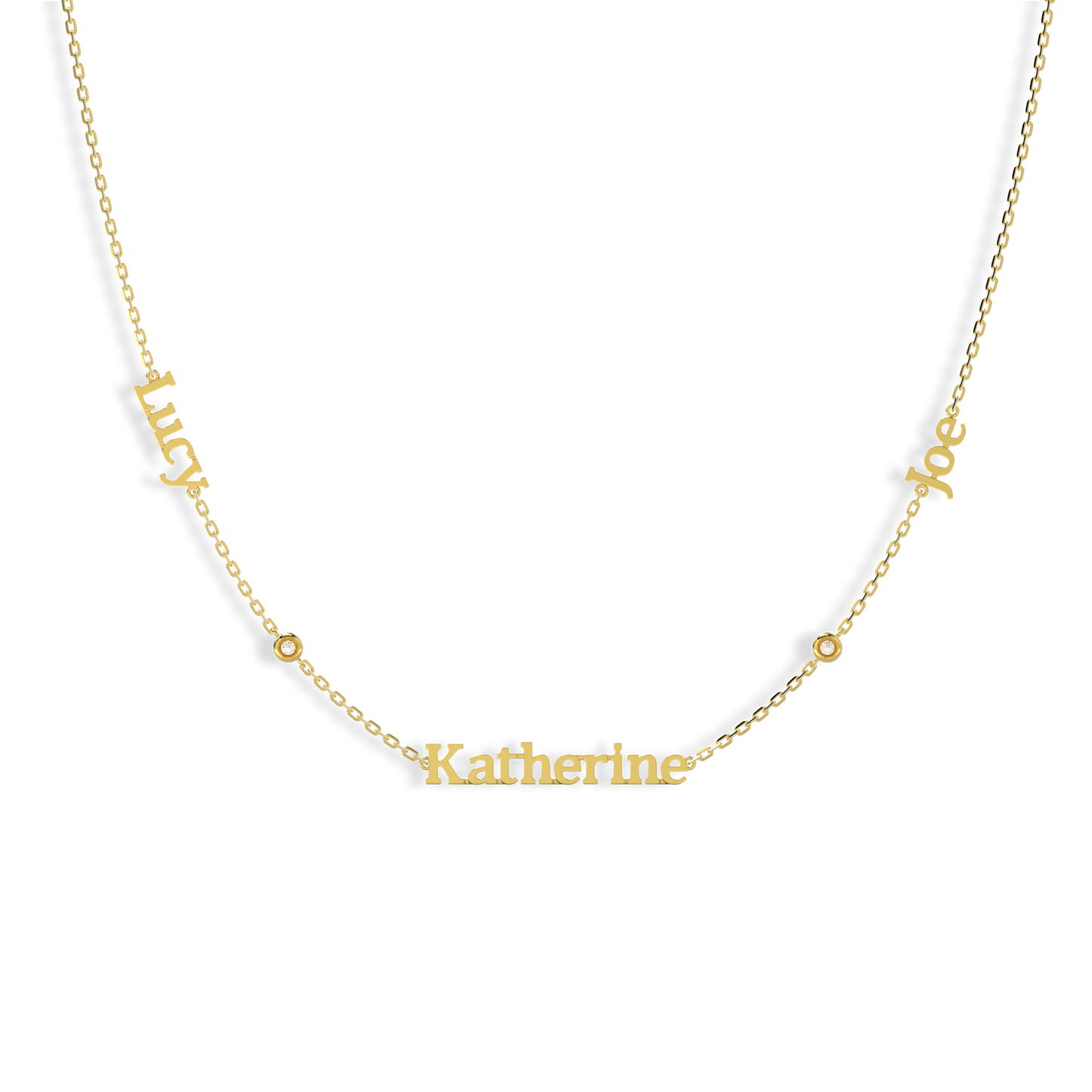 Linked by Love – Name Necklace with Emotional Spark