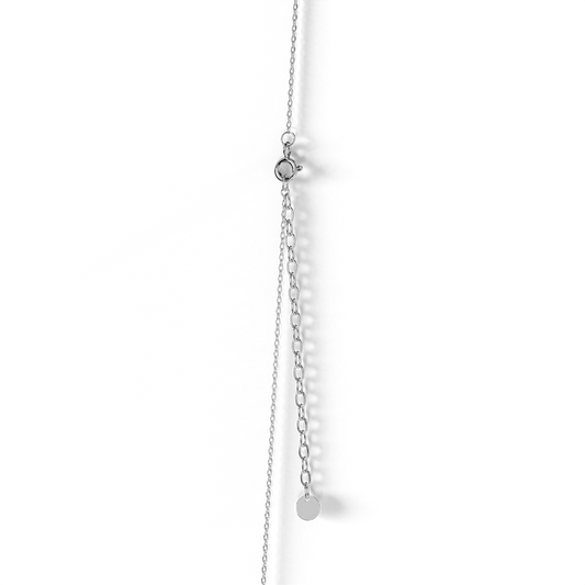 Rhodium Plated Classic Name Necklace