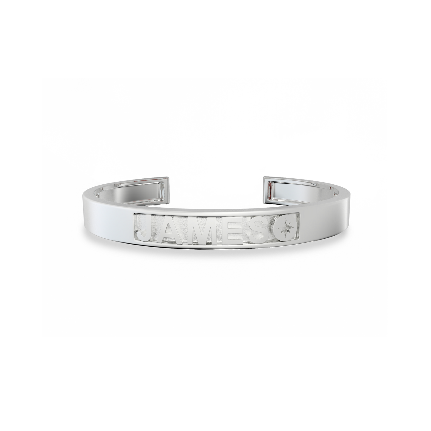 Rhodium Plated CharmMark ModuType Cuff